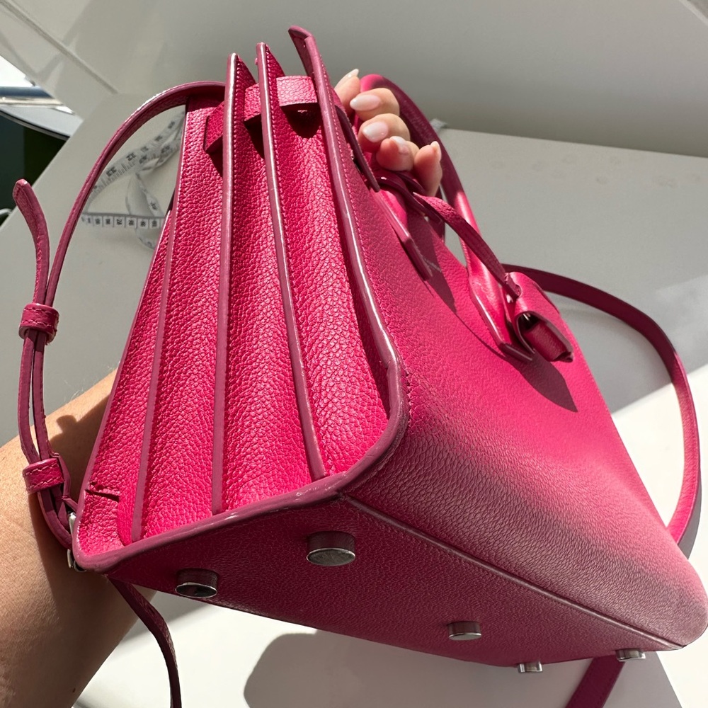 YSL nano sac du jour handbag in hot pink. - Picture 15 of 17